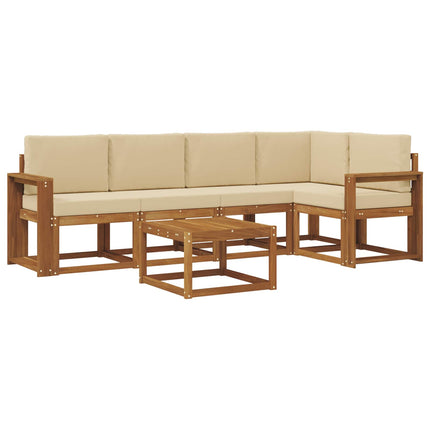 Utomhussoffset 6 st Naturlig och Beige