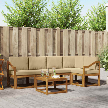 Utomhussoffset 6 st Naturlig och Beige