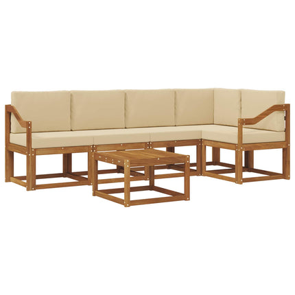 Utomhussoffset 6 st Naturlig och Beige