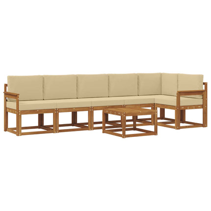 Utomhussoffset 7 st Naturlig och Beige