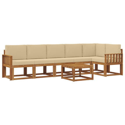 Utomhussoffset 7 st Naturlig och Beige