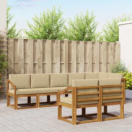 Utomhussoffset 8 st Naturlig och Beige