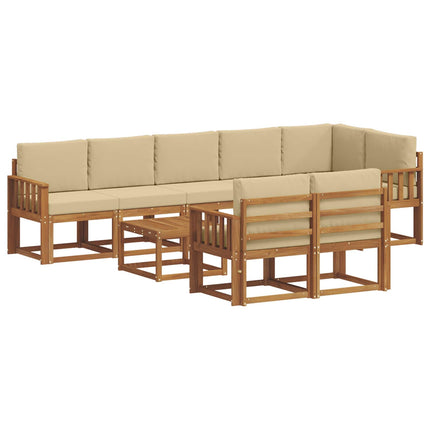 Utomhussoffset 9 st Naturlig och Beige
