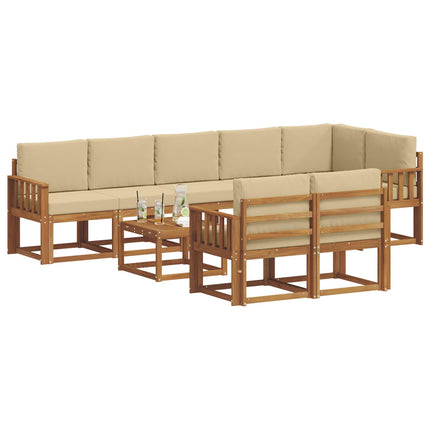 Utomhussoffset 9 st Naturlig och Beige