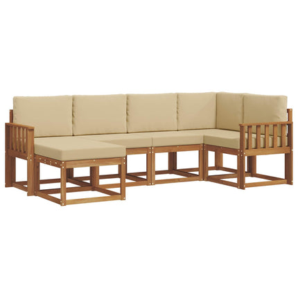 Utomhussoffset 6 st Naturlig och Beige