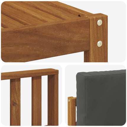 Utomhussoffset med kudde 7 pcs Naturlig och Antracit