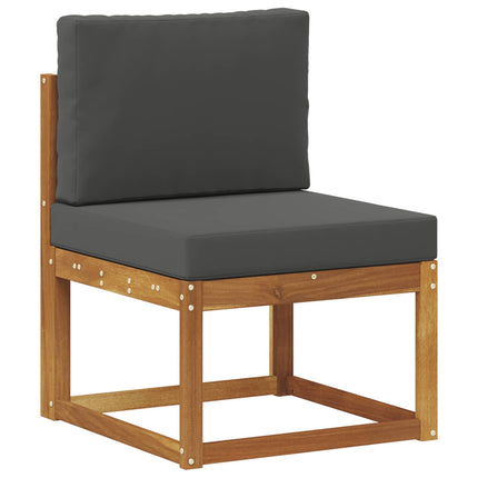 Utomhussoffset med kudde 7 pcs Naturlig och Antracit