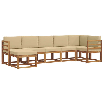 Utomhussoffset 7 st Naturlig och Beige