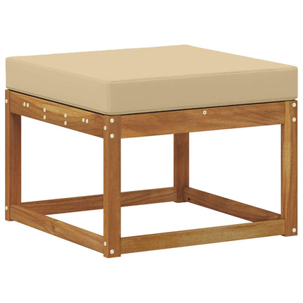 Utomhussoffset med kudde 7 pcs Naturlig och Beige