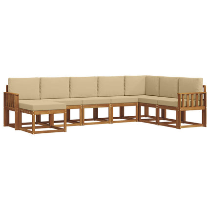 Utomhussoffset 8 st Naturlig och Beige