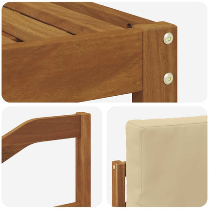 Utomhussoffset med kudde 8 pcs Naturlig och Beige