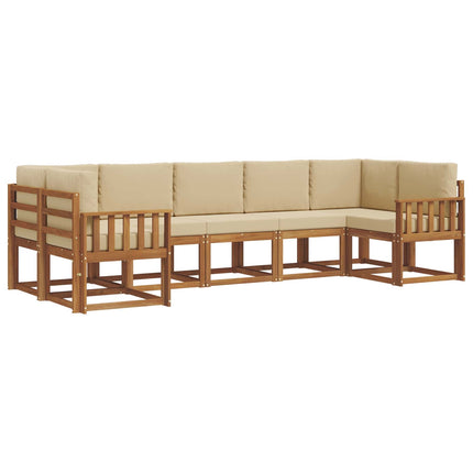 Utomhussoffset 7 st Naturlig och Beige