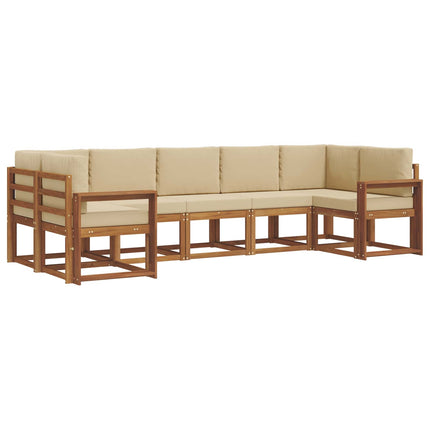Utomhussoffset 7 st Naturlig och Beige