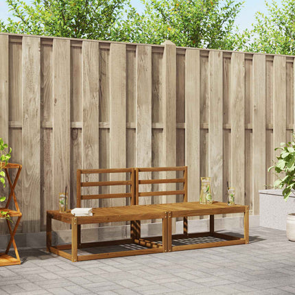 Utomhussoffset 2 pcs Naturfärg 182,5 x 63 x 73 cm
