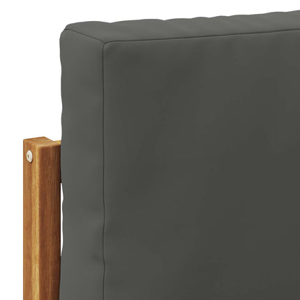 Utomhussoffset 3 pcs Naturfärg Massivt akaciaträ och polyester