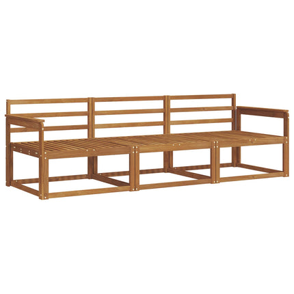 Utomhussoffset 3 pcs Naturfärg Massivt Akaciaträ