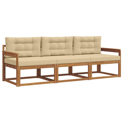 Utomhussoffset 3 st Naturlig och Beige