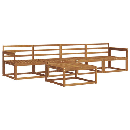 Utomhussoffset 5 pcs Naturfärg Massivt Akaciaträ
