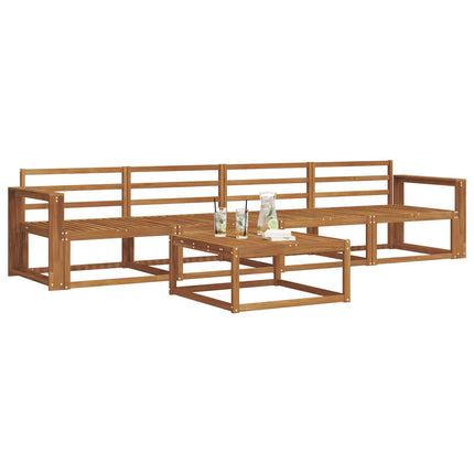 Utomhussoffset 5 pcs Naturfärg Massivt Akaciaträ