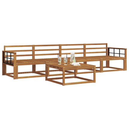 Utomhussoffset 5 pcs Naturfärg Massivt Akaciaträ