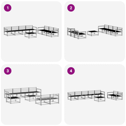 Utomhussoffset 8 pcs Naturfärg Massivt Akaciaträ