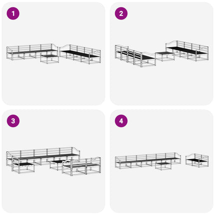 Utomhussoffset 9 pcs Naturfärg Massivt Akaciaträ