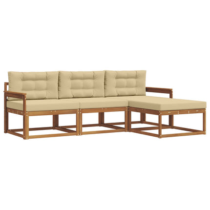 Utomhussoffset 4 st Naturlig och Beige