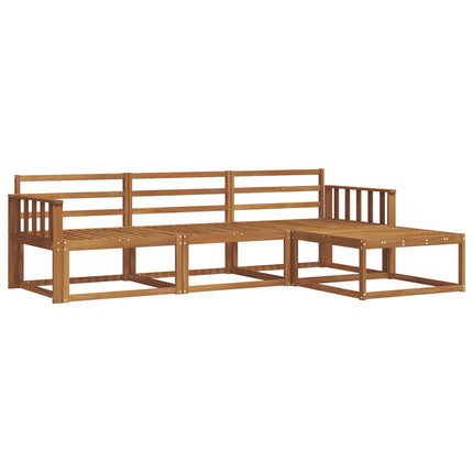 Utomhussoffset 4 pcs Naturfärg Massivt Akaciaträ