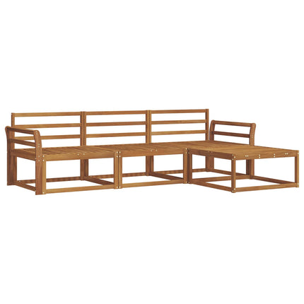 Utomhussoffset 4 pcs Naturfärg Massivt Akaciaträ