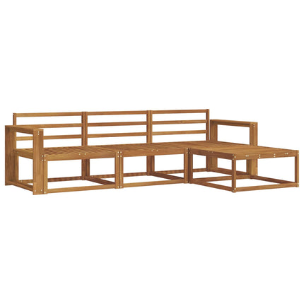 Utomhussoffset 4 pcs Naturfärg Massivt Akaciaträ