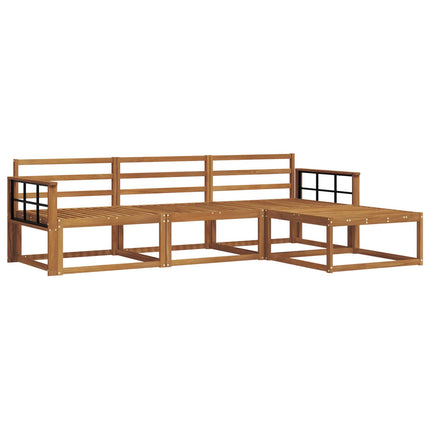 Utomhussoffset 4 pcs Naturfärg Massivt Akaciaträ