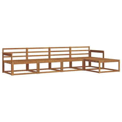 Utomhussoffset 5 pcs Naturfärg Massivt Akaciaträ