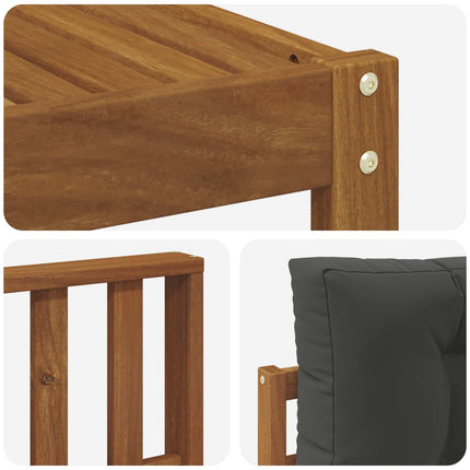 Utomhussoffset med kudde 5 pcs Naturlig och Antracit