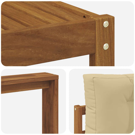 Utomhussoffset med kudde 6 pcs Naturlig och Beige