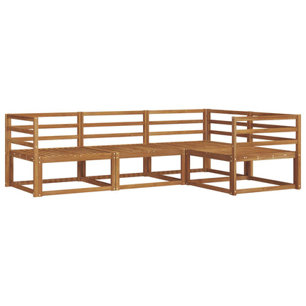 Utomhussoffset 4 pcs Naturfärg Massivt Akaciaträ