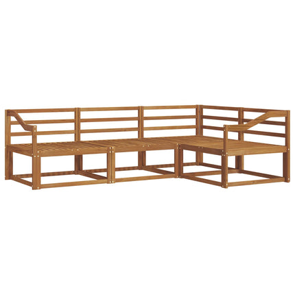 Utomhussoffset 4 pcs Naturfärg Massivt Akaciaträ