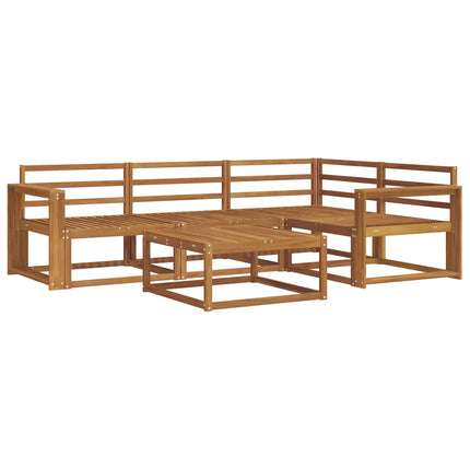 Utomhussoffset 5 pcs Naturfärg Massivt Akaciaträ