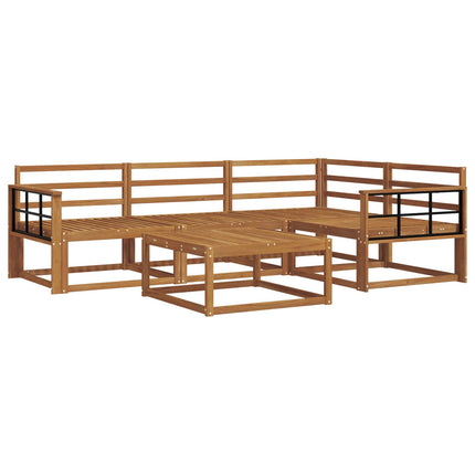 Utomhussoffset 5 pcs Naturfärg Massivt Akaciaträ