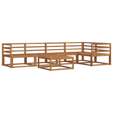 Utomhussoffset 6 pcs Naturlig Massivt Akaciaträ