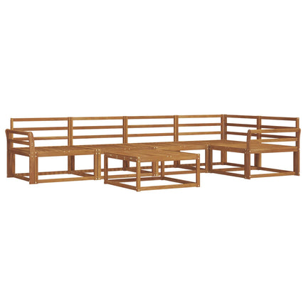 Utomhussoffset 6 pcs Naturlig Massivt Akaciaträ