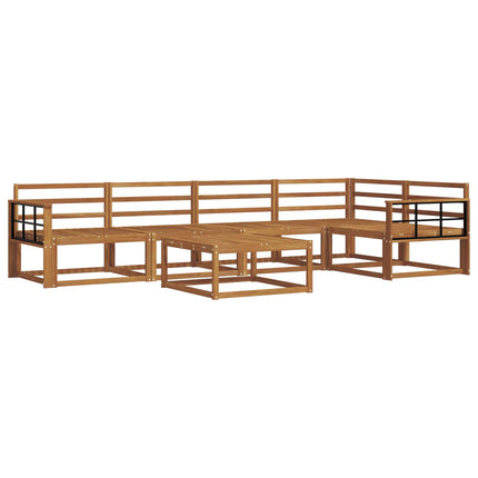 Utomhussoffset 6 pcs Naturlig Massivt Akaciaträ