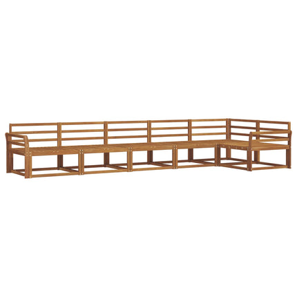 Utomhussoffset 6 pcs Naturlig Massivt Akaciaträ