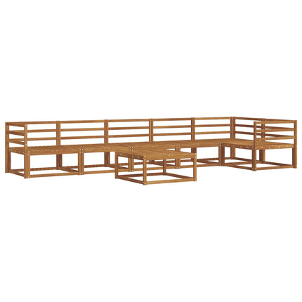 Utomhussoffset 7 pcs Naturfärg Massivt Akaciaträ