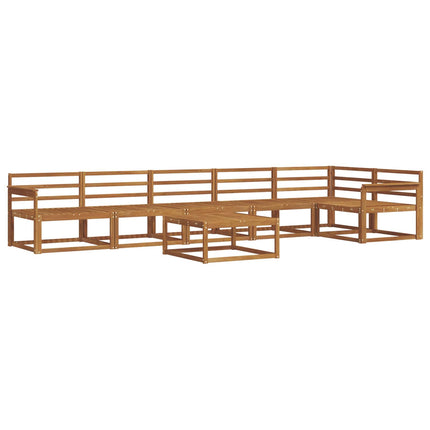 Utomhussoffset 7 pcs Naturfärg Massivt Akaciaträ