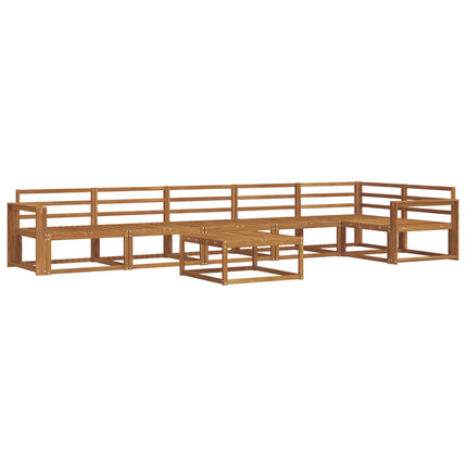 Utomhussoffset 7 pcs Naturfärg Massivt Akaciaträ