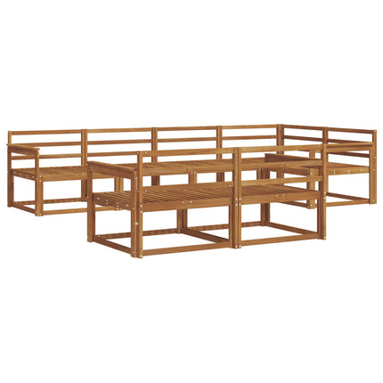 Utomhussoffset 7 pcs Naturlig Massivt Akaciaträ