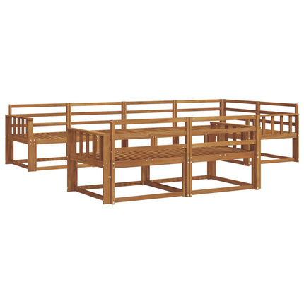 Utomhussoffset 7 pcs Naturlig Massivt Akaciaträ