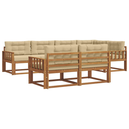 Utomhussoffset 8 st Naturlig och Beige