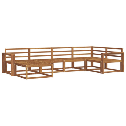 Utomhussoffset 6 pcs Naturlig Massivt Akaciaträ