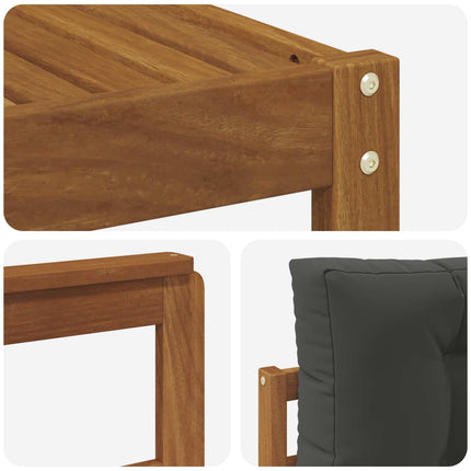 Utomhussoffset med kudde 7 pcs Naturlig och Antracit